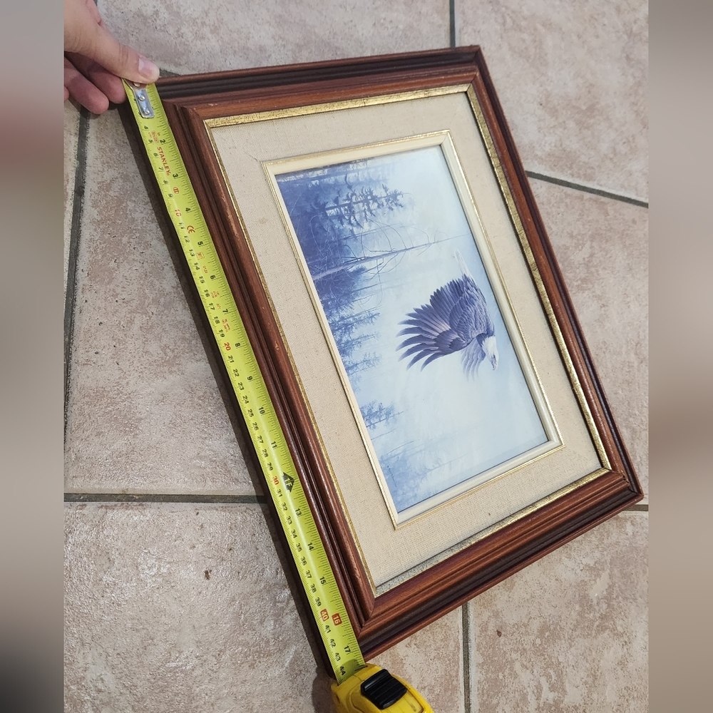 Vintage Solid Wood Frame with Robert Bateman Cut Out Picture - Picture 8 of 10